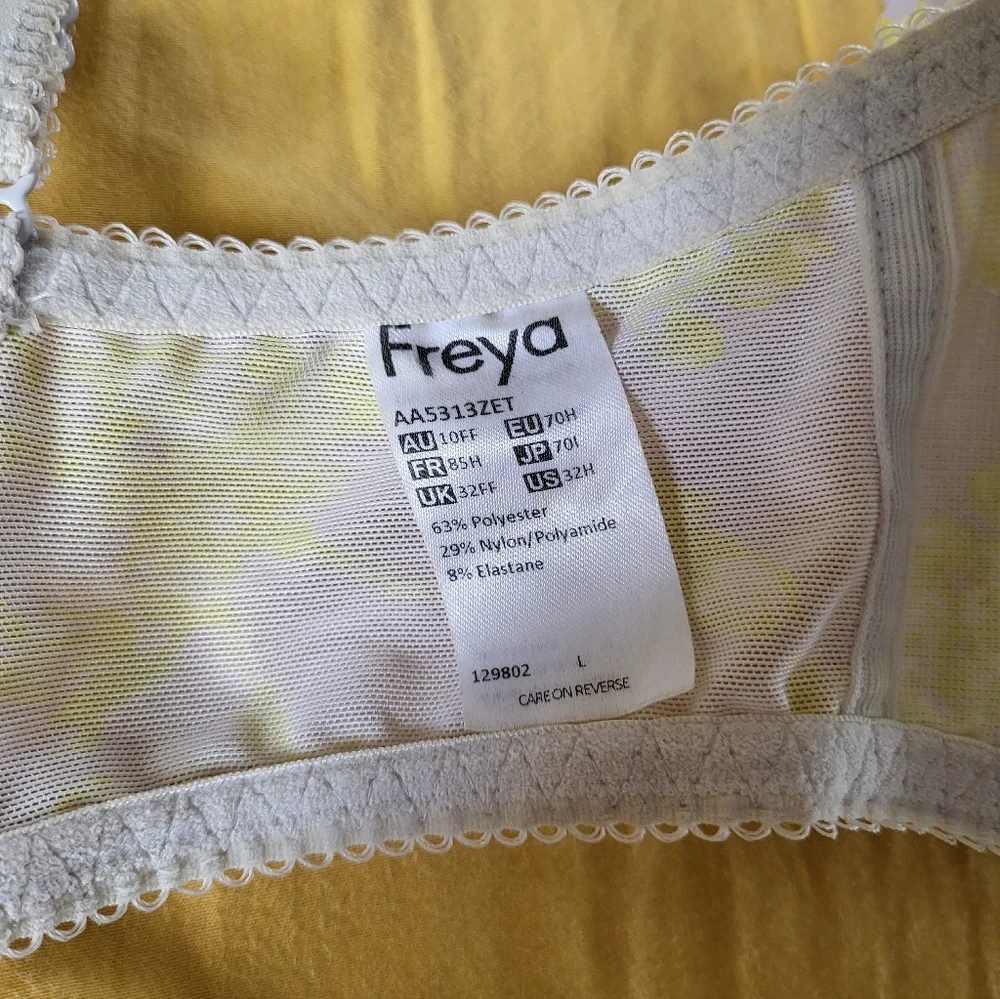 Freya Floral Bra in Lavender and Lime - Picture 4 of 4